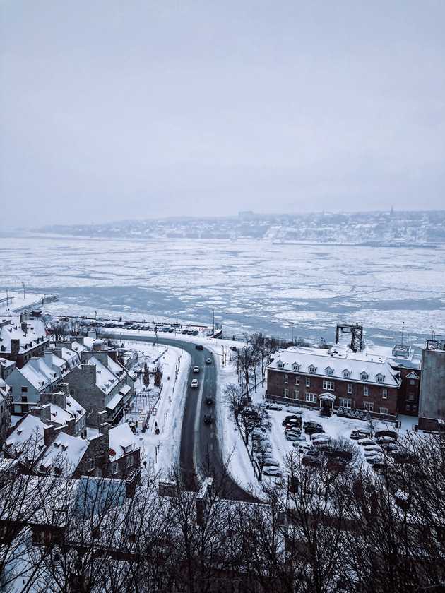 It doesn’t get any more frozen than this. Quebec City, late December.