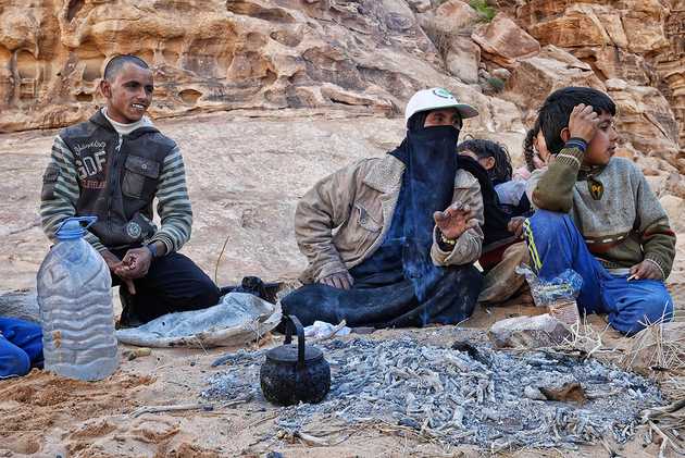 A Bedouin family we came across with.