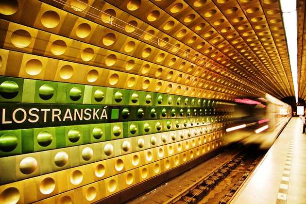 Prague’s subway is remarkably easy to identify. Source
